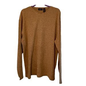 Claiborne Men's V-Neck Sweater in Tan